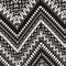 Black-White Chevron Pattern Multi Print Double Brush Stretch ITY Fabric By the Yard